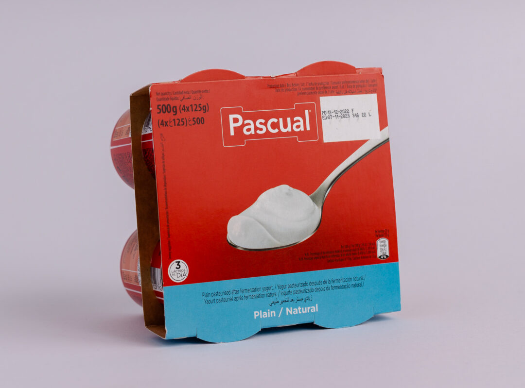 Pascual Flavored Yogurt Plain Natural (1x6x4) 125G (Tray)