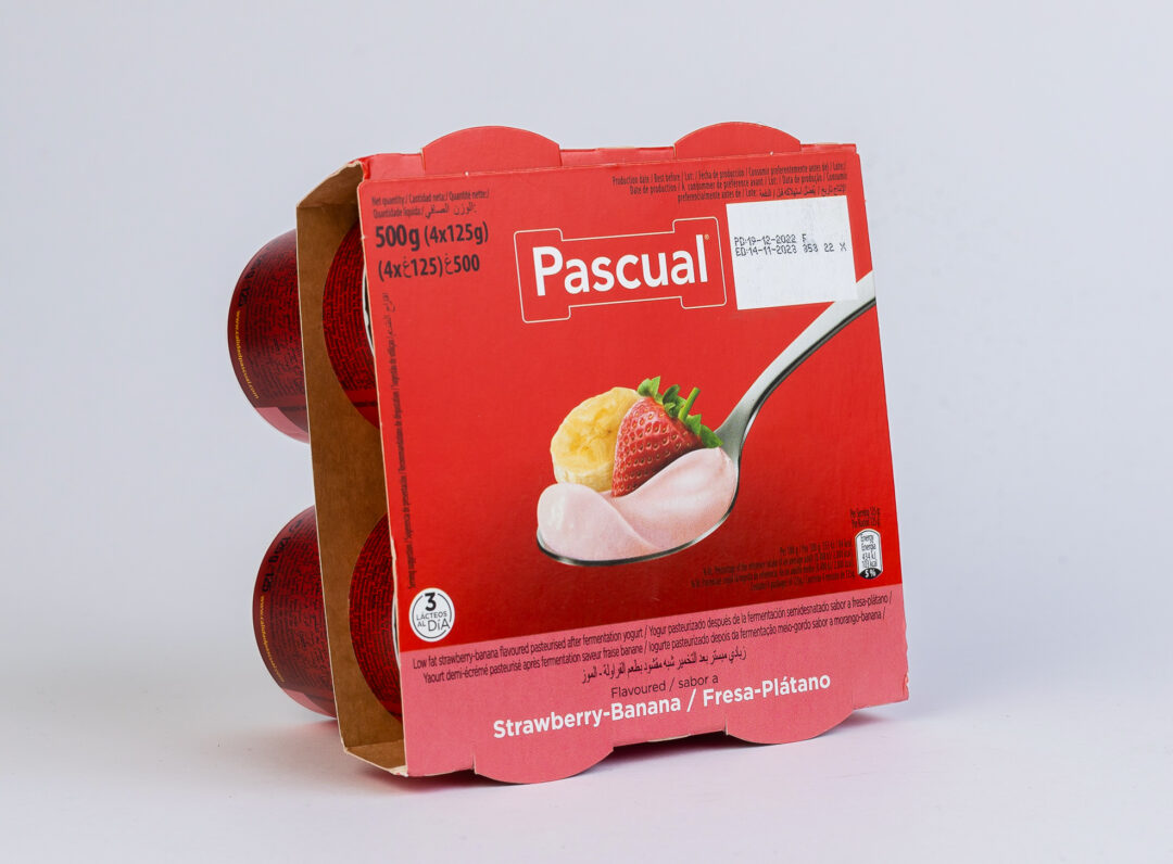 Pascual Flavored Yogurt Strawberry-Banana (1x6x4) 125G (Tray)