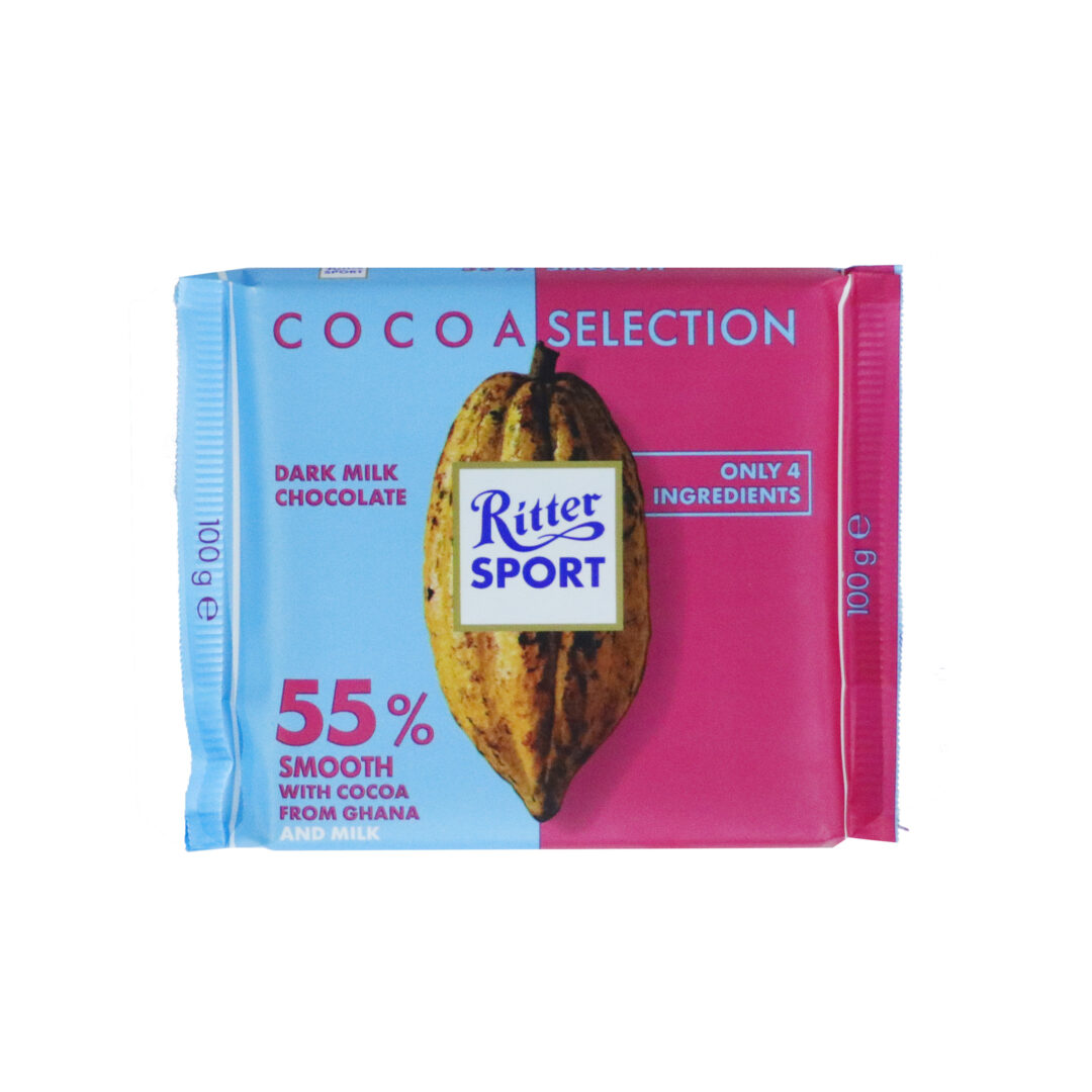 Ritter Sport Milk Chocolate 55% Ghana Cocoa 100gx12 (Box)