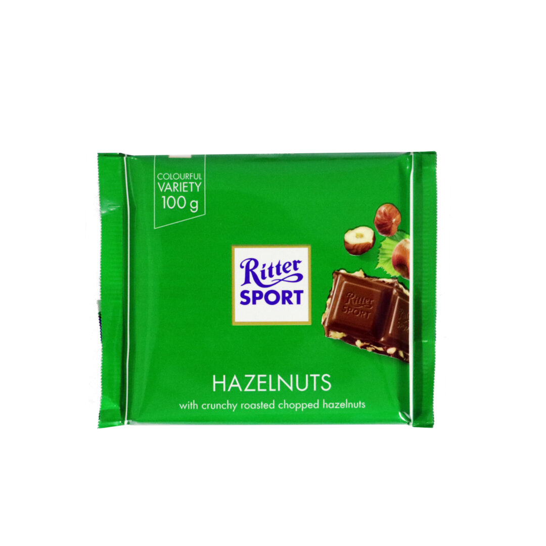 Ritter Sport Milk Choco With Chopped Hazelnuts 100gx12 (Box)