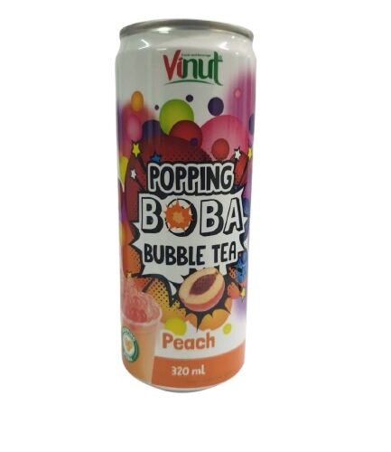 Vinut Popping Boba Ice Tea Peach 24x330ml (Ctn)